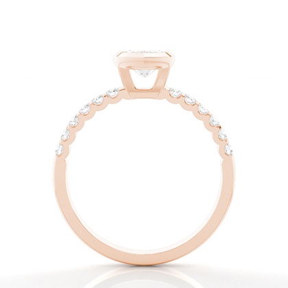 Bezel Set Round Side Stone Diamond Engagement Ring