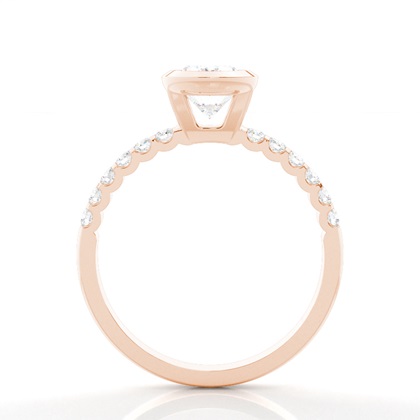 Bezel Set Round Side Stone Diamond Engagement Ring