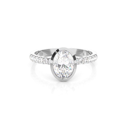 Platinum Side Stone Diamond Engagement Rings