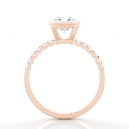 Rose Gold Side Stone Diamond Rings