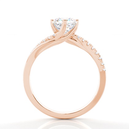 Rose Gold Side Stone Diamond Rings