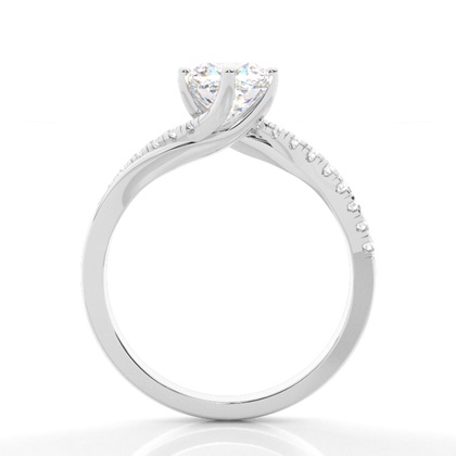 White Gold Side Stone Diamond Rings