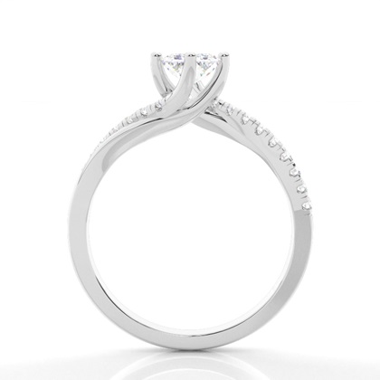 White Gold Side Stone Diamond Rings