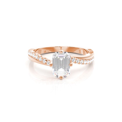 Rose Gold Side Stone Diamond Rings