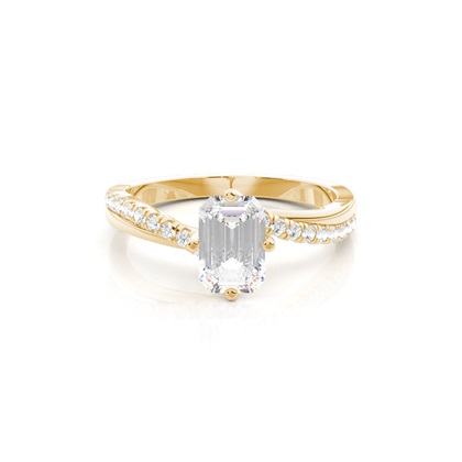 Yellow Gold Side Stone Diamond Rings