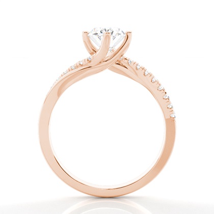 Rose Gold Side Stone Diamond Rings