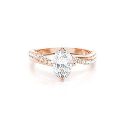 Rose Gold Side Stone Diamond Rings