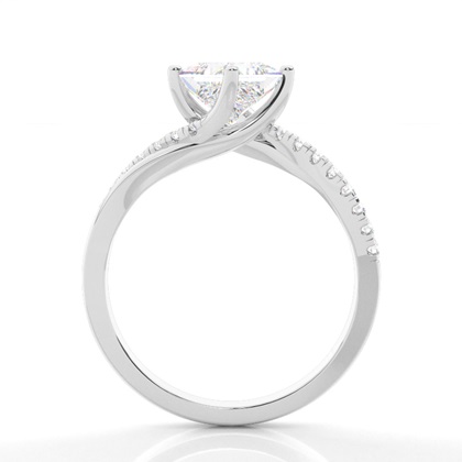 White Gold Side Stone Diamond Rings