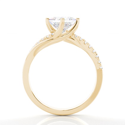 Yellow Gold Side Stone Diamond Rings