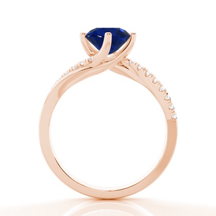 Rose Gold Sapphire Diamond Rings