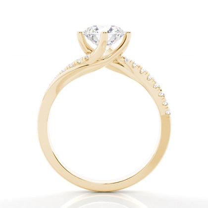 Yellow Gold Side Stone Diamond Rings