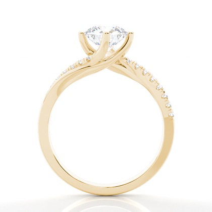Yellow Gold Twisted Engagement Rings