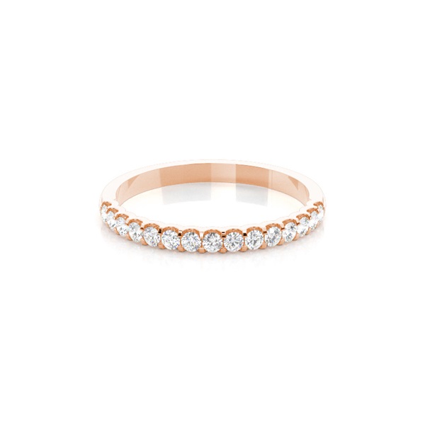 Prong Setting Half Eternity Diamond Ring