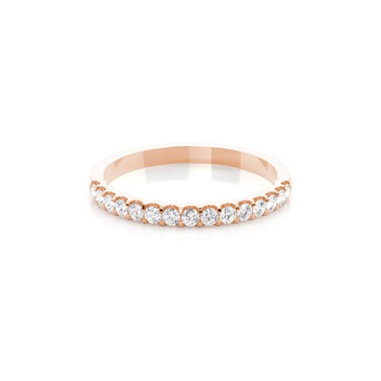 Rose Gold Half Eternity Diamond Rings