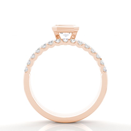 2.00 Carat Rose Gold Bridal Set Engagement Rings