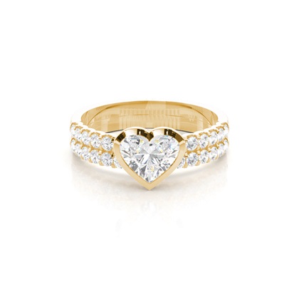 Yellow Gold Bridal Set Diamond Engagement Rings