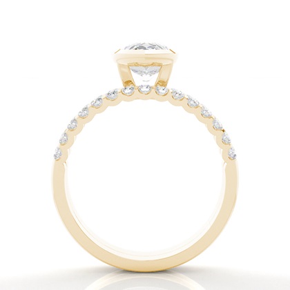 Pear Yellow Gold Bridal Set Engagement Rings