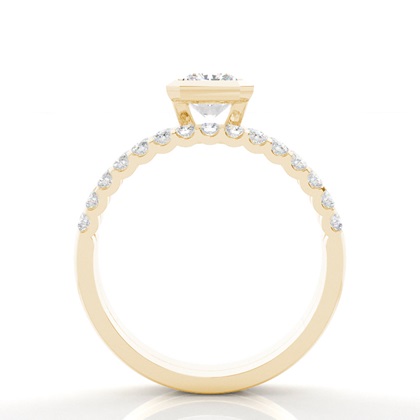 Radiant Yellow Gold Bridal Engagement and Wedding Bands Ring Sets