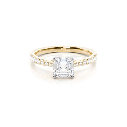 Mixed Metal Diamond Engagement rings