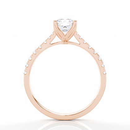 Rose Gold Side Stone Diamond Rings