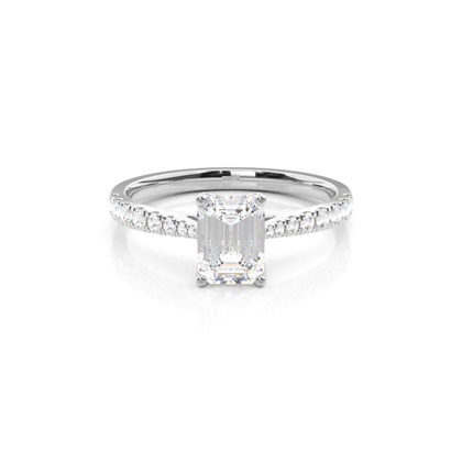 Emerald Cut Diamond Engagement Rings