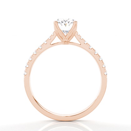 Rose Gold Side Stone Diamond Rings