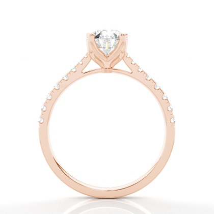 2.00 Carat Rotgold Seitensteine Verlobungsringe