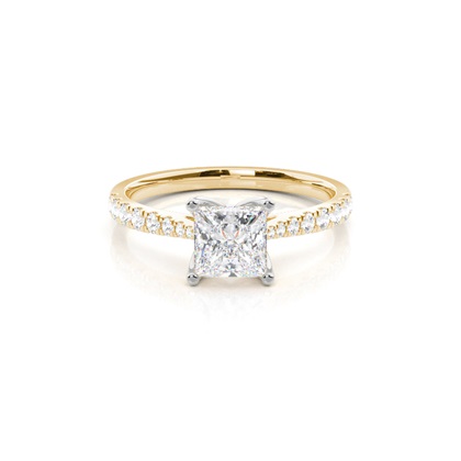 Mixed Metal Diamond Engagement rings