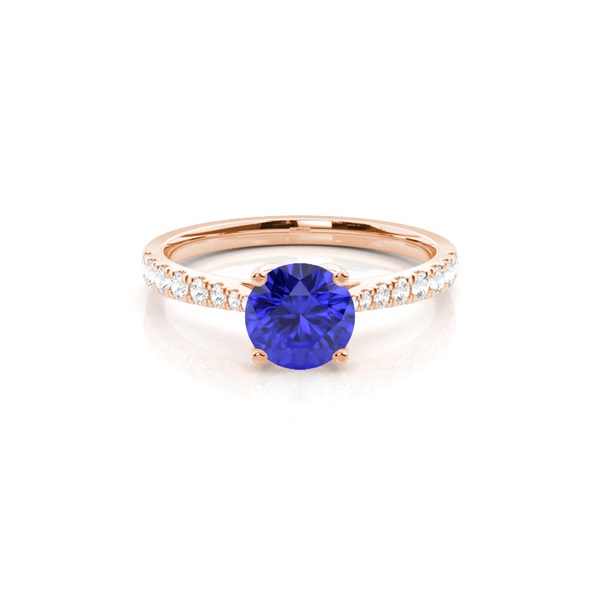 Prong Setting Tanzanite Side Stone Engagement Ring