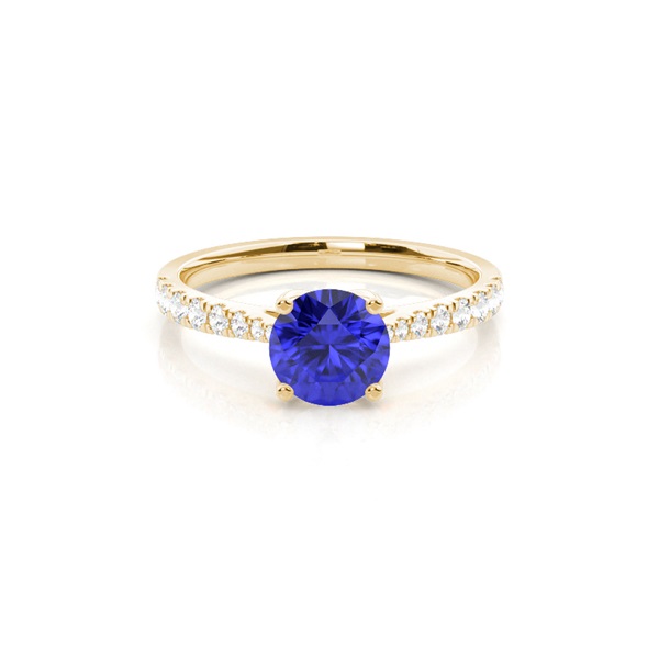 Prong Setting Tanzanite Side Stone Engagement Ring