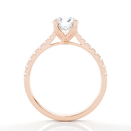 Rose Gold Side Stone Diamond Rings