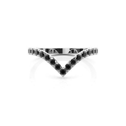 Comfort Fit Black Diamond Women's Shaped Band
