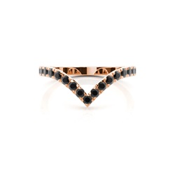 Comfort Fit Black Diamond Women's Shaped Band