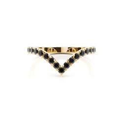 Comfort Fit Black Diamond Women's Shaped Band