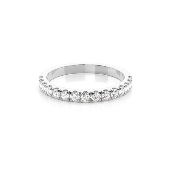 Studded Slight Comfort Fit Diamond Wedding Band