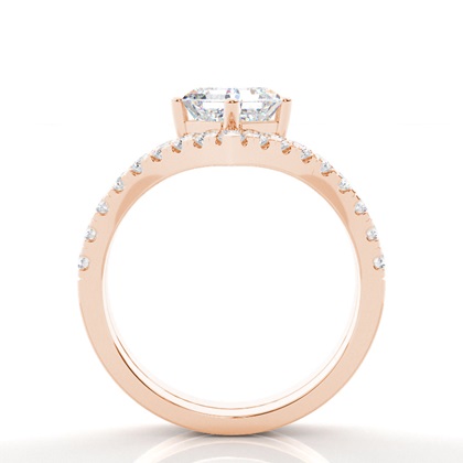 2.00 Carat Rose Gold Bridal Set Engagement Rings