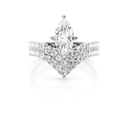 Marquise Bridal Diamond Engagement and Wedding Ring Sets