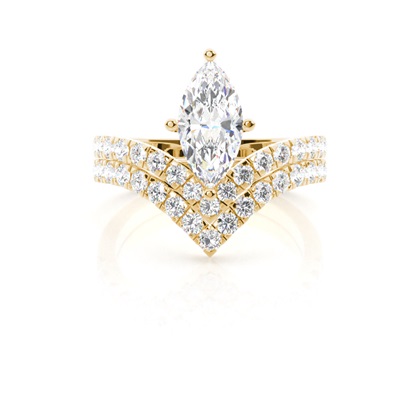 Marquise Bridal Diamond Engagement and Wedding Ring Sets