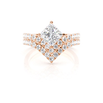 Princess Bridal Set Engagement Rings