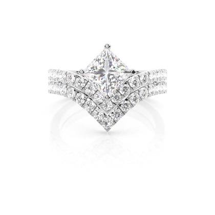Princess Bridal Set Diamond Engagement Rings