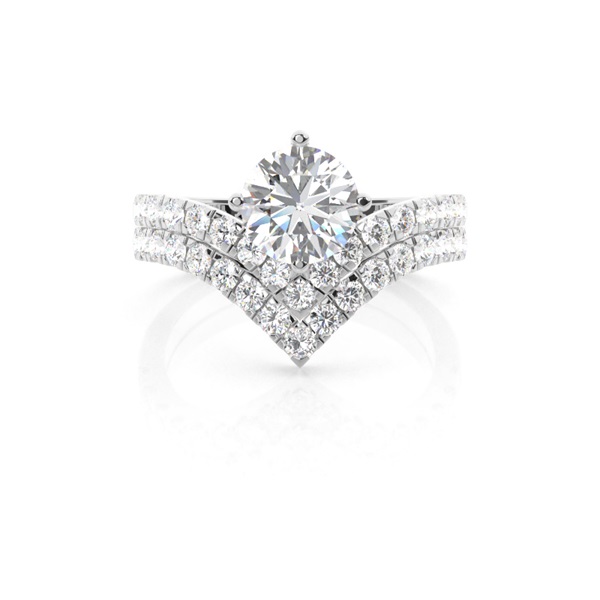 White Gold Bridal Set Diamond Engagement Ring