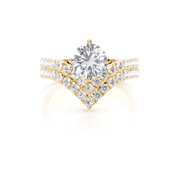 White Gold Bridal Set Diamond Engagement Ring