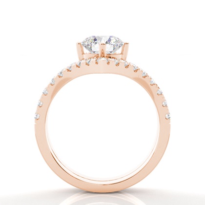 Rose Gold Bridal Set Diamond Engagement Rings