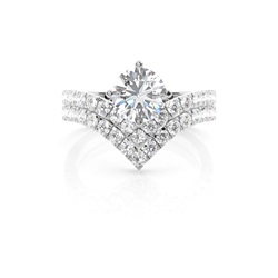 White Gold Bridal Set Diamond Engagement Ring