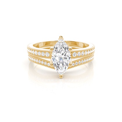 Marquise Bridal Diamond Engagement and Wedding Ring Sets