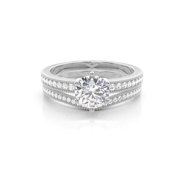 White Gold Bridal Set Diamond Engagement Ring