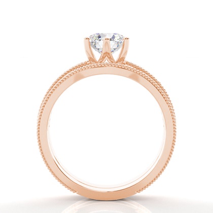 Rose Gold Bridal Set Diamond Engagement Rings