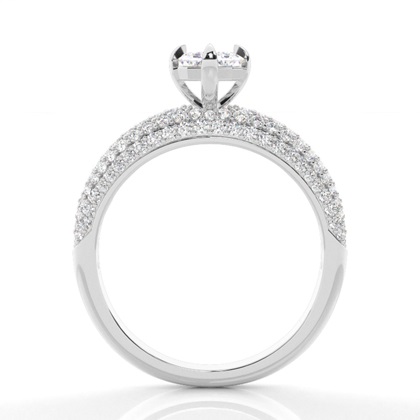 Emerald Side Stone Diamond Rings