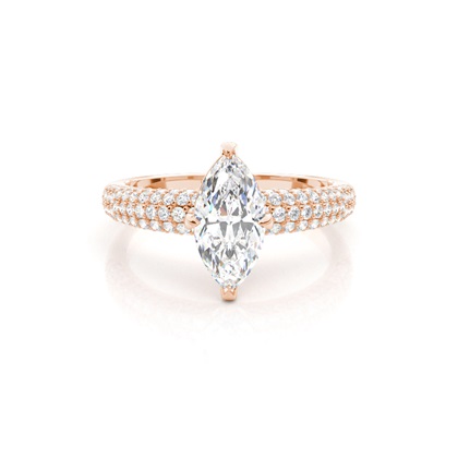 Rose Gold Side Stone Diamond Rings