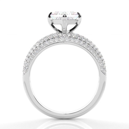 Princess Side Stone Diamond Rings